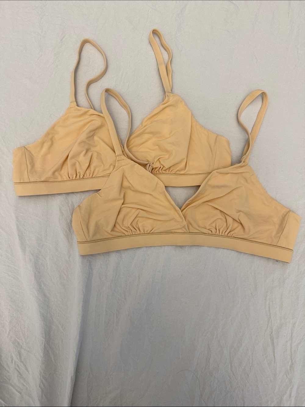Quince Second Skin Crossover Bralette (2-pack)